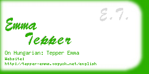 emma tepper business card